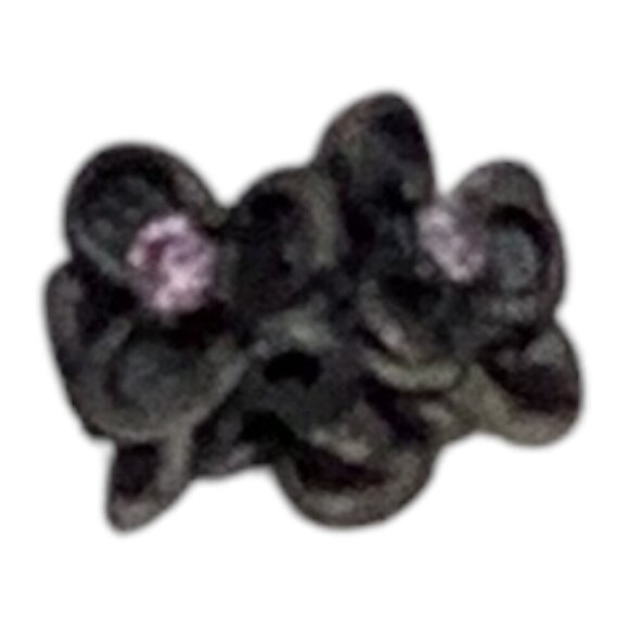 Wanda Garden Flower Spacer Bead For European Style Bracelets Sliver Tone & Pink - Picture 5 of 5